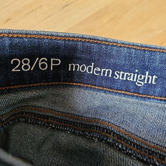 Ann Taylor LOFT Modern Straight Jeans 92%Cotton 7% Polyester 1% Spandex Sz 28 6P - Picture 5 of 7